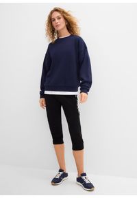 bonprix - Spodnie 3/4 do biegania z bawełny (2 pary). Kolor: czarny. Materiał: bawełna. Styl: sportowy #3