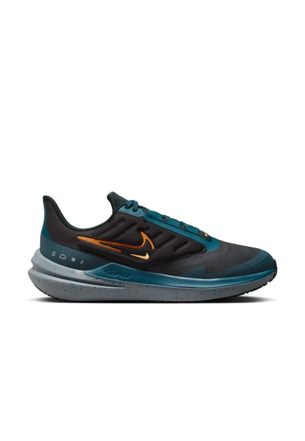Buty do biegania męskie Nike Air Winflo 9 Shield. Okazja: na co dzień, do pracy, na spacer. Kolor: czarny. Sport: turystyka piesza
