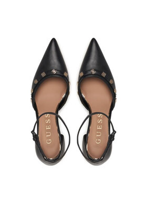 Guess Szpilki FLPNAA LEA08 Czarny. Kolor: czarny. Materiał: skóra. Obcas: na szpilce