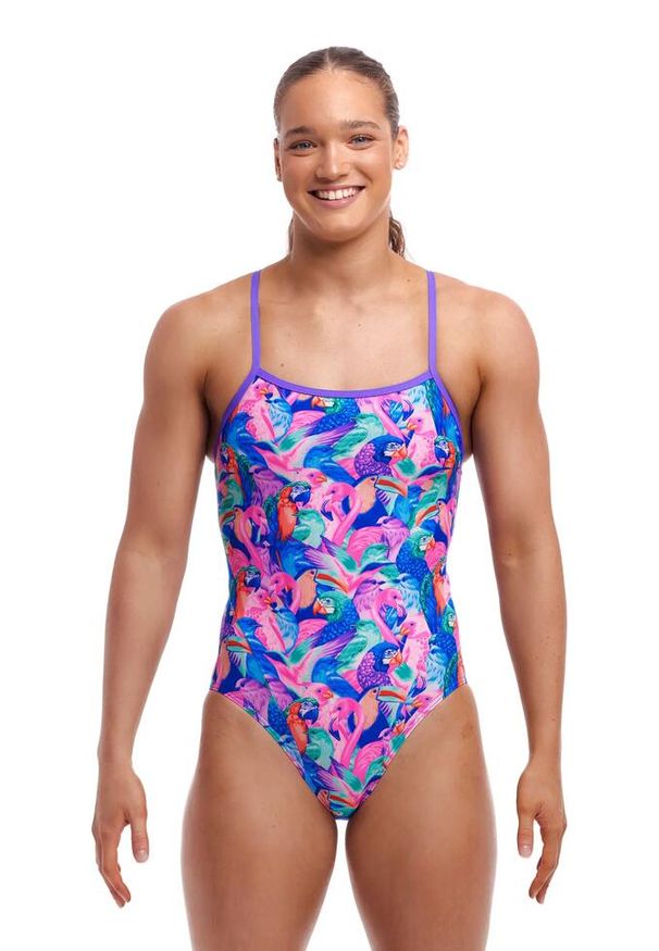 FUNKITA - Strój kąpielowy damski Funkita Birds Gone Wild Single Strap. Kolor: wielokolorowy. Materiał: poliester