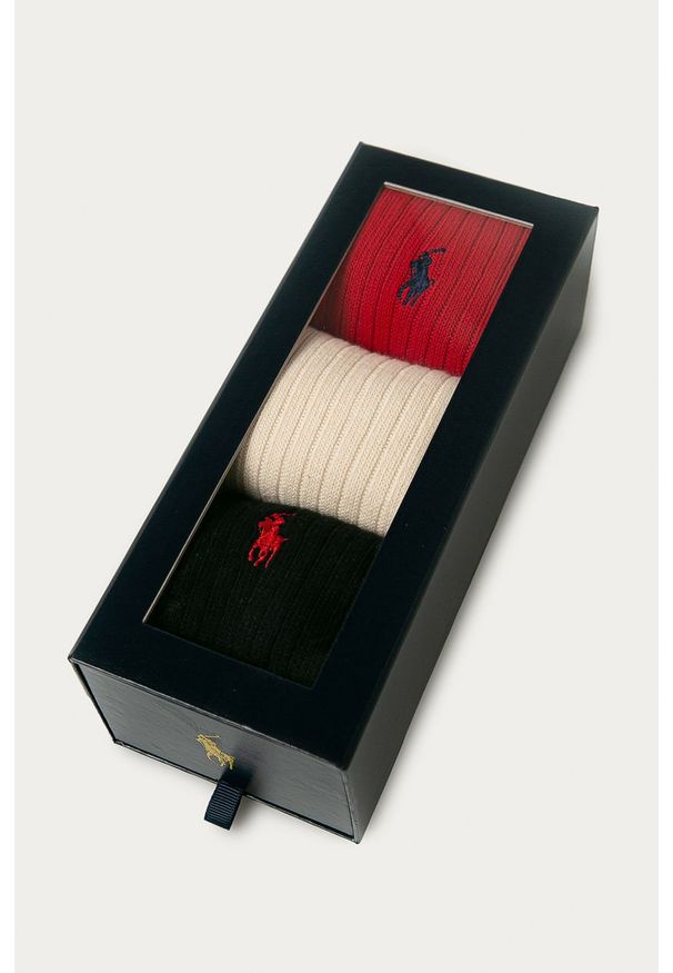 Polo Ralph Lauren - Skarpetki (3-pack). Kolor: wielokolorowy. Materiał: bawełna, materiał, poliamid, elastan, poliester. Wzór: gładki