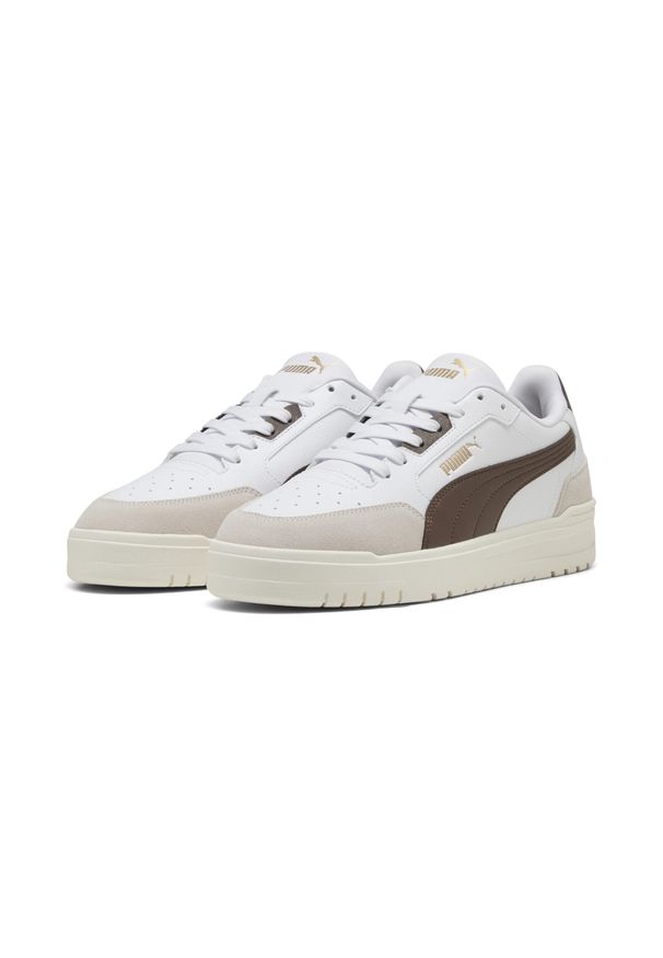 Puma - Sneakersy unisex Shuffle Downtown PUMA White Flat Bronze Vapor Gray Brown. Kolor: brązowy, biały, wielokolorowy, szary. Sport: turystyka piesza