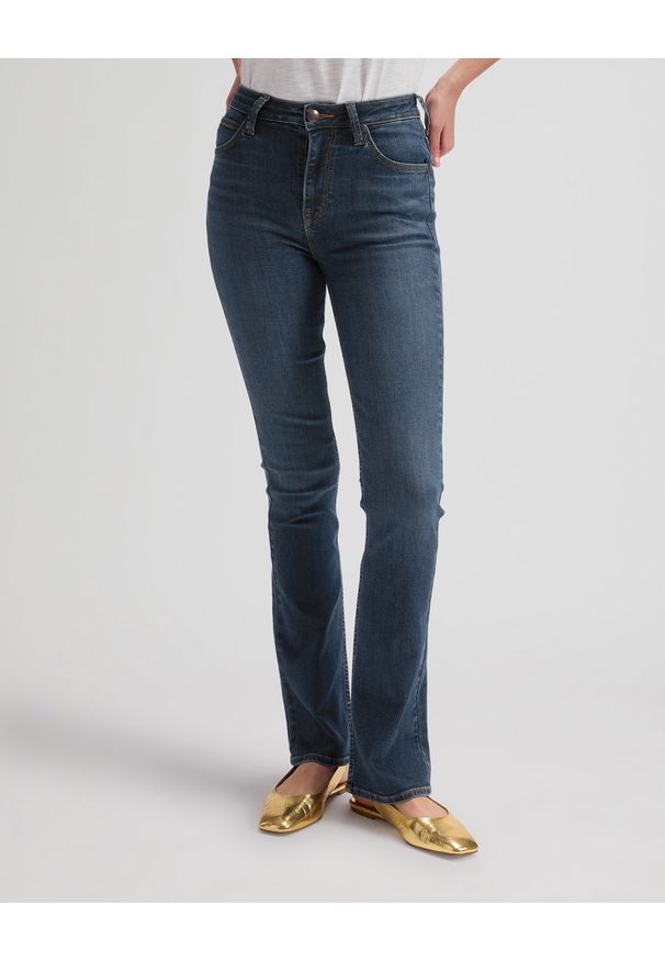 Lee - DAMSKIE SPODNIE LEE BREESE BOOT POP OF BLUE 112378783