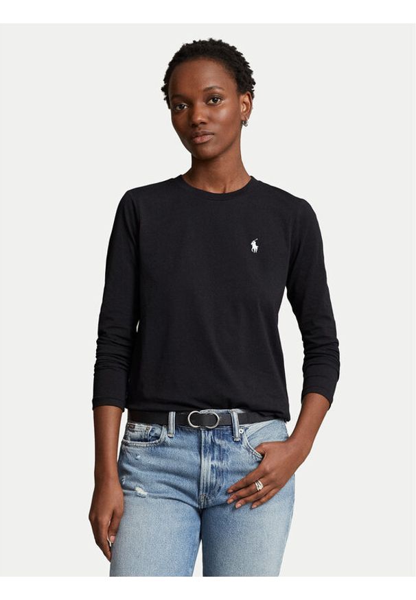 Polo Ralph Lauren Bluzka 211898699003 Czarny Regular Fit. Typ kołnierza: polo. Kolor: czarny. Materiał: bawełna