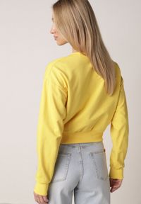 Born2be - Żółta Bluza z Dodatkiem Bawełny Wykończona Ściągaczami Evilaya. Okazja: na co dzień. Kolor: żółty. Materiał: bawełna. Długość rękawa: długi rękaw. Długość: długie. Styl: casual, sportowy #7