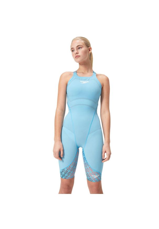 Strój kąpielowy startowy damski Speedo Lzr Ignite. Kolor: czerwony, niebieski, wielokolorowy