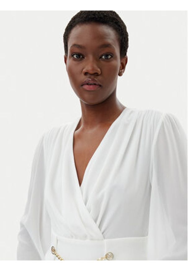 Rinascimento Sukienka koktajlowa CFC0123289003 Biały Regular Fit. Kolor: biały. Materiał: syntetyk. Styl: wizytowy