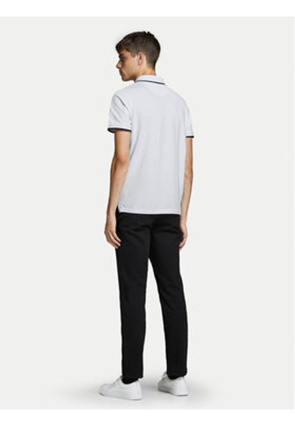 Jack & Jones Polo Paulos 12136668 Biały Slim Fit. Typ kołnierza: polo. Kolor: biały. Materiał: bawełna
