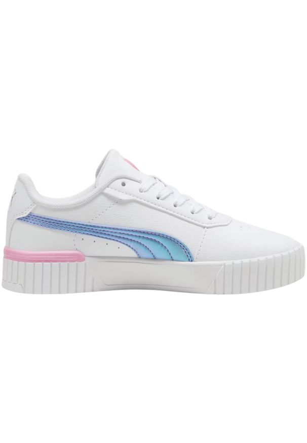Buty dla dzieci Puma Carina 2.0. Kolor: biały, wielokolorowy, różowy, niebieski. Materiał: materiał, syntetyk, tkanina