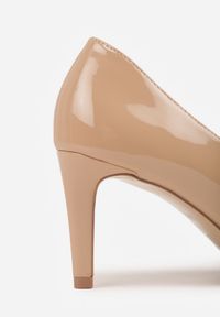 Renee - Ciemnobeżowe Eleganckie Czółenka na Szpilce z Wkładką ze Skóry Naturalnej Lerianna. Kolor: beżowy. Materiał: skóra. Obcas: na szpilce. Styl: elegancki #3