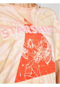 One Teaspoon T-Shirt Starship Sunset Tie Dye Tee 23917 Pomarańczowy Boyfriend Fit. Kolor: pomarańczowy. Materiał: bawełna #5