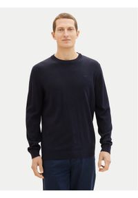 Tom Tailor Sweter 1038426 Granatowy Regular Fit. Kolor: niebieski. Materiał: bawełna #1