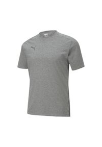 Koszulka treningowa męska Puma teamCUP Casuals T-Shirt. Kolor: szary. Materiał: bawełna, poliester