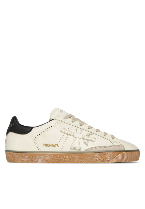 Premiata Sneakersy STEVEN VAR 6977 Biały. Kolor: biały. Materiał: skóra