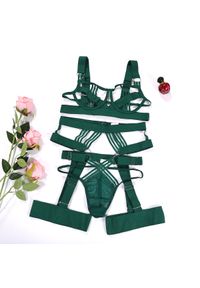 Intica - Komplet bielizny koronkowej na romantyczne wieczory Harold. Kolor: zielony. Materiał: koronka