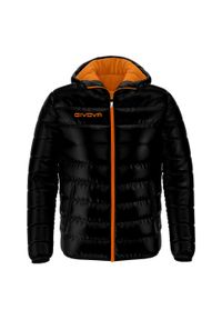 Givova Oanda Sports Jacket XL - Oddychający i wiatrówki. Typ kołnierza: kaptur. Kolor: czarny. Materiał: puch. Sport: turystyka piesza