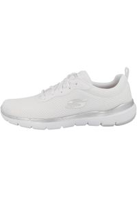 skechers - Buty sportowe Sneakersy damskie, Skechers Flex Appeal 3.0. Kolor: biały. Sport: turystyka piesza