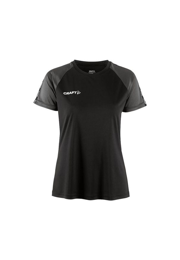 Koszulka treningowa damska Craft 2.0 Contrast Jersey. Kolor: wielokolorowy, szary, czarny. Materiał: poliester. Długość rękawa: krótki rękaw. Długość: krótkie. Sport: piłka nożna