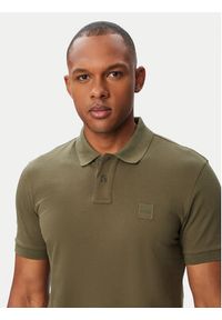 BOSS Polo Passenger 50507803 Zielony ciemny Slim Fit. Typ kołnierza: polo. Kolor: zielony. Materiał: bawełna #2