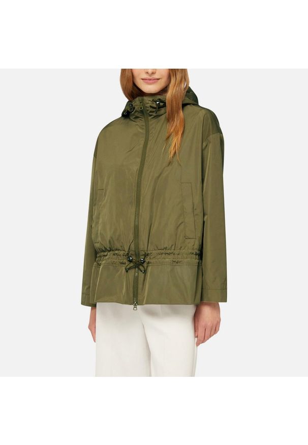 Kurtka Geox Model W Bulmya Parka Kolor Zielony. Kolor: zielony. Materiał: tkanina