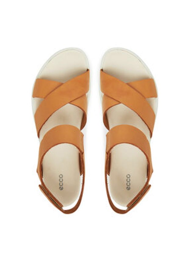 ecco - ECCO Sandały Samara 22010302021 Brązowy. Kolor: brązowy. Materiał: skóra