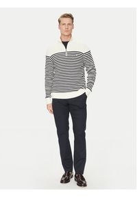 TOMMY HILFIGER - Tommy Hilfiger Sweter MW0MW38601 Écru Regular Fit. Materiał: bawełna