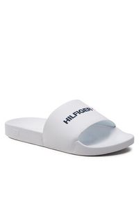 TOMMY HILFIGER - Tommy Hilfiger Klapki Hilfiger 85 Pool Slide FM0FM05021 Biały. Kolor: biały. Materiał: skóra #6