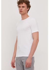 BOSS - Boss T-shirt (2-pack) 50325407.NOS męski kolor biały gładki. Okazja: na co dzień. Kolor: biały. Materiał: dzianina. Wzór: gładki. Styl: casual #4
