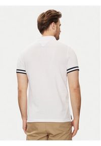 TOMMY HILFIGER - Tommy Hilfiger Polo Monotype MW0MW34737 Biały Slim Fit. Typ kołnierza: polo. Kolor: biały. Materiał: bawełna #3