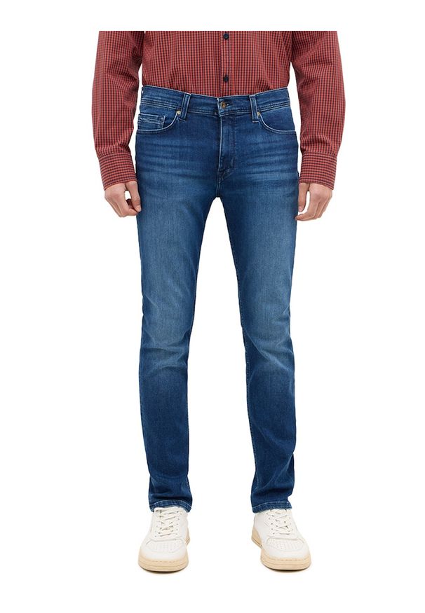 Męskie Spodnie Jeansowe Mustang Style Vegas Slim Denim Blue 1014857 5000 883