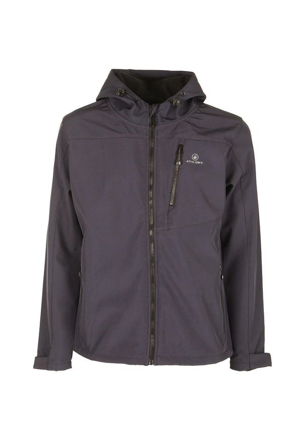 ATHLETA - Męska Kurtka Softshell Odporną na Wiatr - ATHL. DPT Hermes. Kolor: szary. Materiał: softshell. Sport: turystyka piesza
