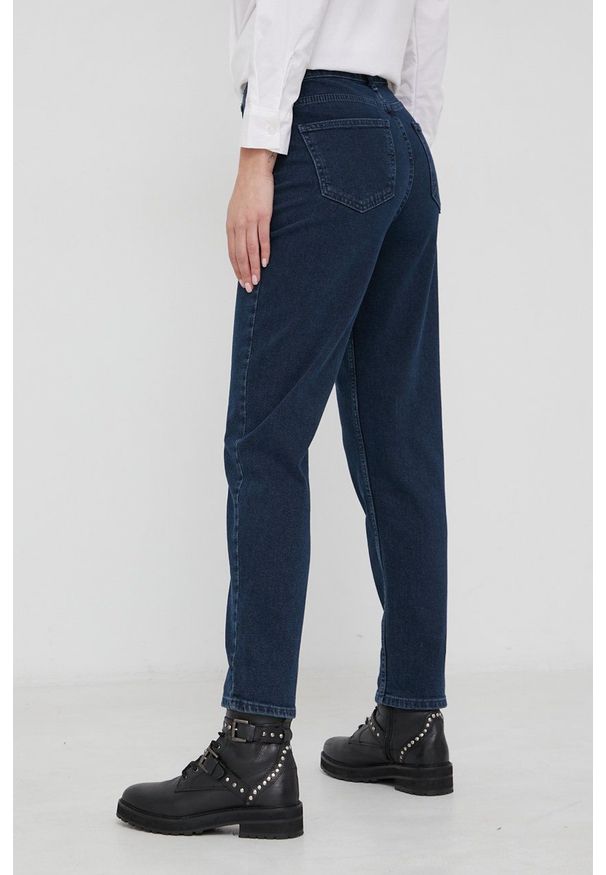 Answear Lab Jeansy damskie high waist. Stan: podwyższony. Kolor: niebieski. Styl: wakacyjny