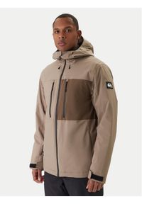 Quiksilver Kurtka snowboardowa Sycamore Solid 20K EQYTJ03502 Beżowy Modern Fit. Kolor: beżowy. Materiał: syntetyk. Sport: snowboard #1