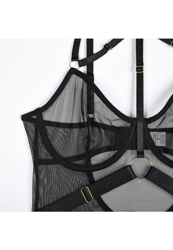 Intica - Body z kontrastowymi paseczkami na co dzień i okazje Roxine. Kolor: wielokolorowy. Materiał: materiał