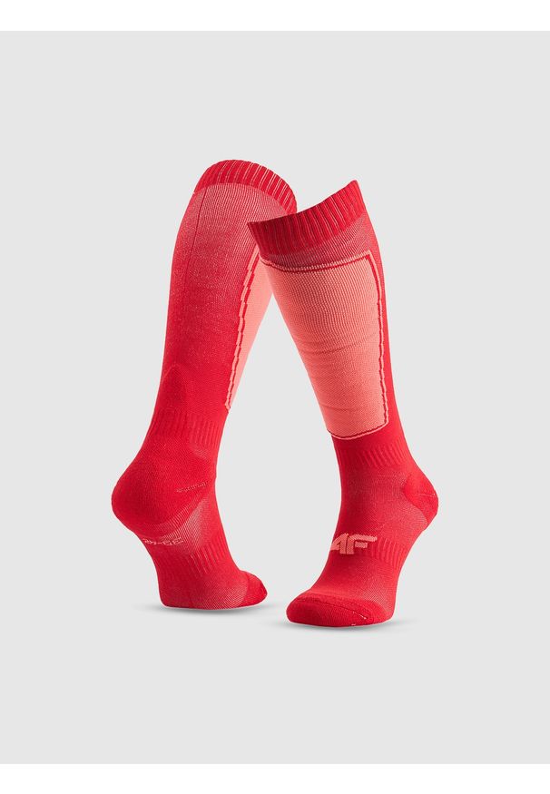 4f - 4F Skarpety narciarskie damskie - czerwone 39-42. Kolor: czerwony. Sport: narciarstwo