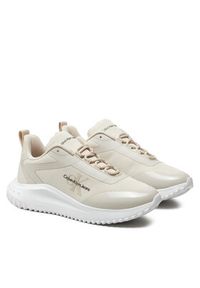 Calvin Klein Jeans Sneakersy Eva Runner Low Lace Mix Ml Wn YW0YW01442 Beżowy. Kolor: beżowy