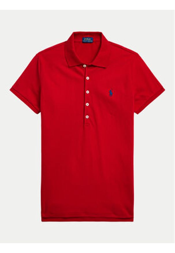 Polo Ralph Lauren Polo 211870245004 Czerwony Slim Fit. Typ kołnierza: polo. Kolor: czerwony. Materiał: bawełna