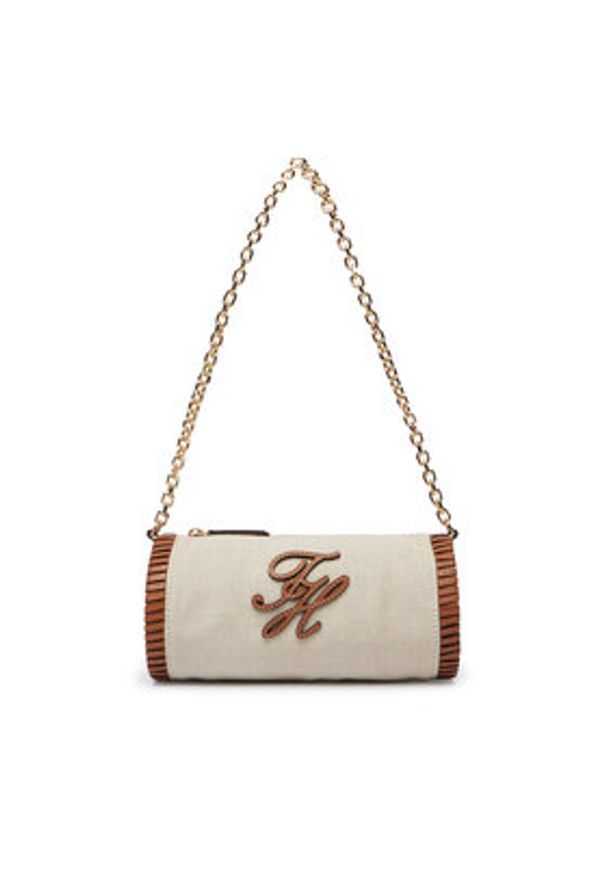 TOMMY HILFIGER - Tommy Hilfiger Torebka Th Elev Summ Chain Bag Canvas AW0AW18635 Beżowy. Kolor: beżowy