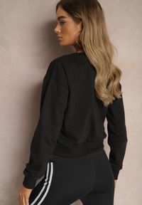 Renee - Czarna Bluza z Bawełną ze Ściągaczami przy Rękawach i w Pasie Alberia. Kolor: czarny. Materiał: bawełna. Długość rękawa: długi rękaw. Długość: długie