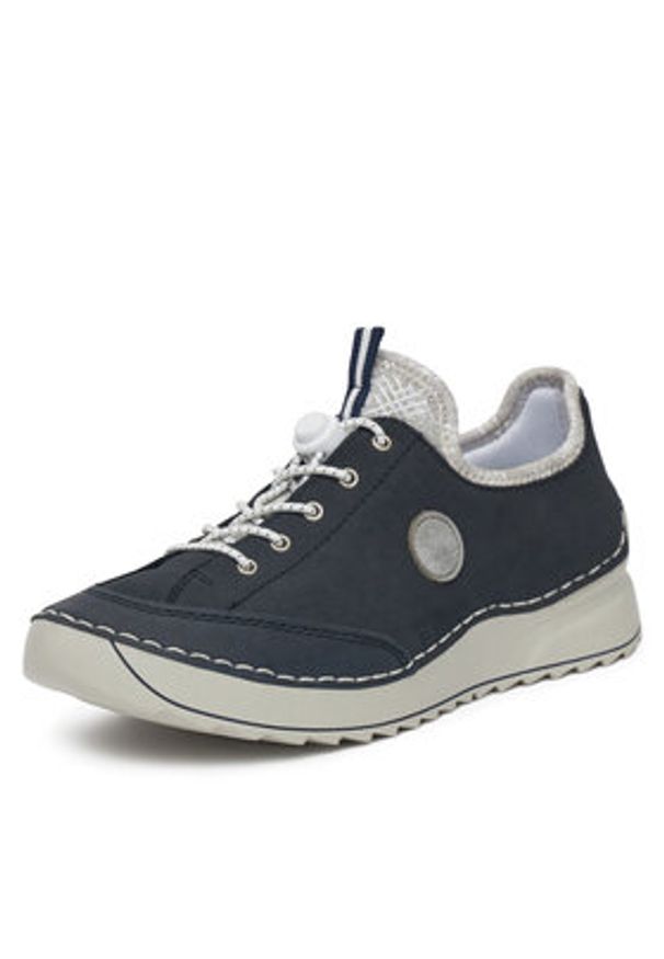 Rieker Półbuty 51558-14 Granatowy. Kolor: niebieski. Materiał: skóra