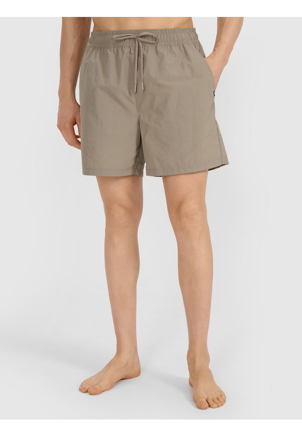 4f - 4F Spodenki plażowe boardshorty męskie - khaki XXL. Kolor: oliwkowy, wielokolorowy, brązowy. Materiał: włókno, materiał, syntetyk, tkanina. Długość: krótkie