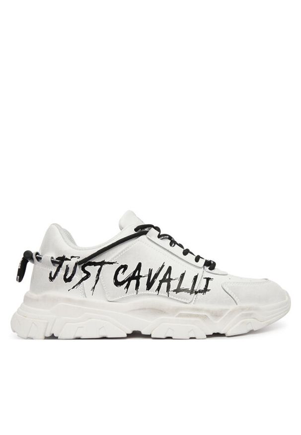 Just Cavalli Sneakersy 80QA3SH1 ZPC21 Biały. Kolor: biały. Materiał: skóra