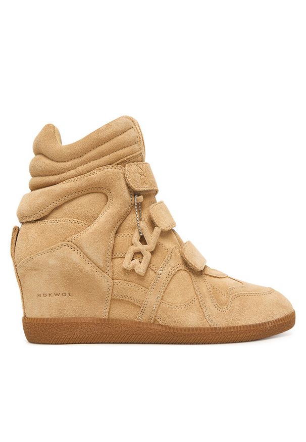 Sneakersy Nokwol. Kolor: beżowy