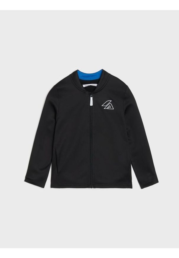 Sinsay - Bluza z odblaskowym nadrukiem Active - czarny. Kolor: czarny. Wzór: nadruk