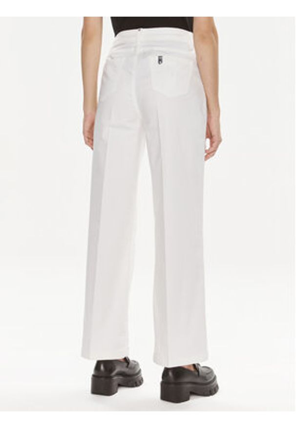 Liu Jo Spodnie materiałowe MA4276 T7144 Biały Relaxed Fit. Kolor: biały. Materiał: bawełna, syntetyk