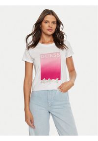 Guess T-Shirt W4BI30 JA914 Biały Regular Fit. Kolor: biały. Materiał: bawełna #1