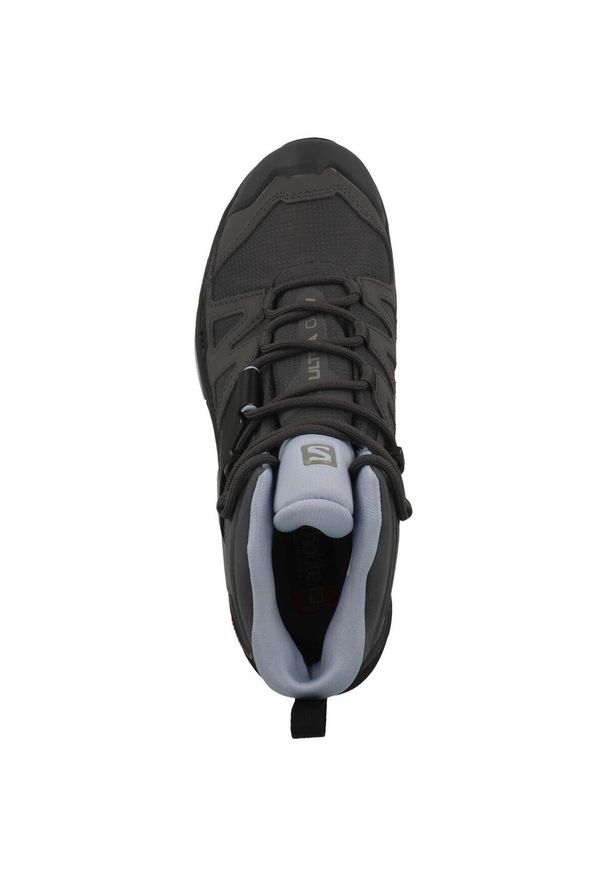 salomon - Buty trekkingowe damskie Salomon X Ultra 4 Mid Gtx W. Wysokość cholewki: za kostkę. Zapięcie: sznurówki. Kolor: szary. Materiał: materiał. Szerokość cholewki: normalna