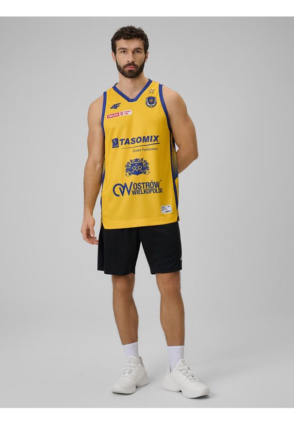 4f - 4F Koszulka meczowa replika domowa z sezonu 2025/26 męska 4F x Stal Ostrów - żółta XL. Kolor: żółty. Materiał: materiał. Wzór: nadruk. Sport: fitness