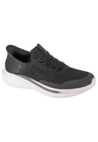 skechers - Buty sportowe Sneakersy męskie, Slip-ins: Slade - Quinto. Kolor: czarny. Sport: turystyka piesza