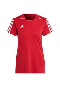 Adidas - Koszulka do piłki nożnej damska adidas Tiro 23 League Jersey. Kolor: czerwony. Materiał: jersey